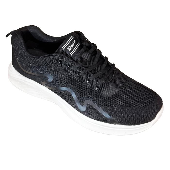 Vidor Duff Sepatu Pria Casual Kerja Olahraga Running Sneakers Shoes Sporty Hitam Laki-Laki [STOK TER