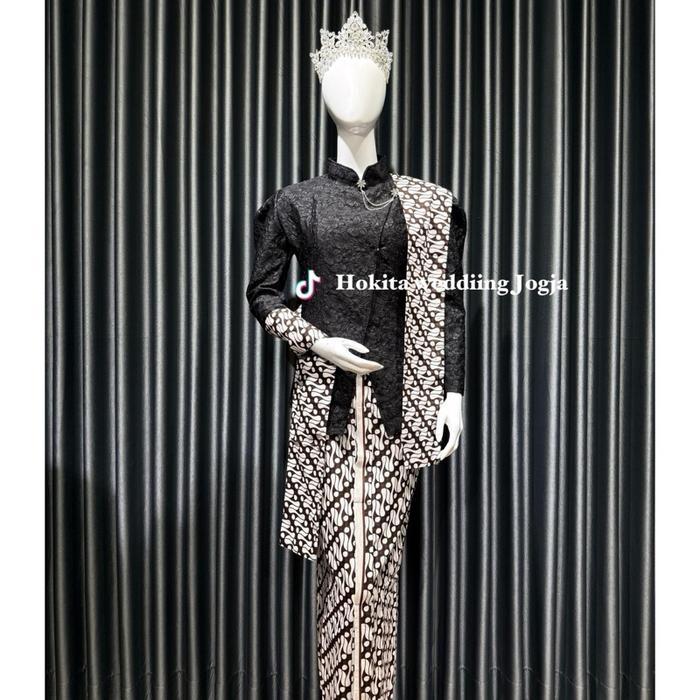 Kebaya Janggan Modern/Setelan Kebaya Wisuda Kain+Selendang Model Fikuro