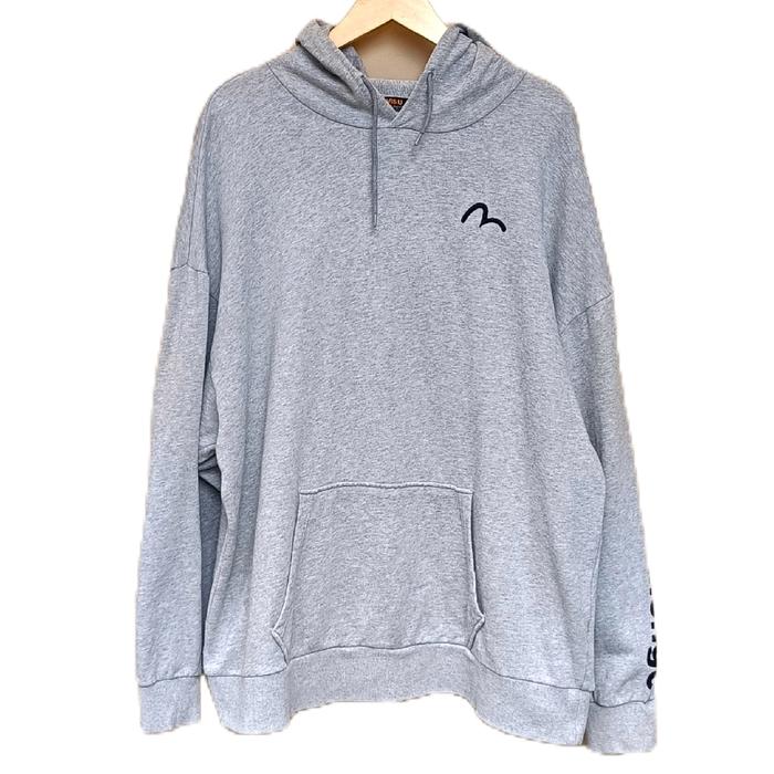 Hoodie evisu fullover oversize japan streetwear vintage grey