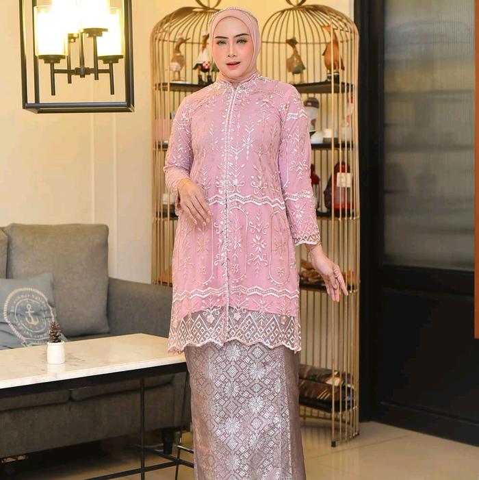 Setelan Kebaya Tile Mutiara Busui / Kebaya Busui Terbaru / Kebaya Tile Mutiara Busui Payet / Kebaya 