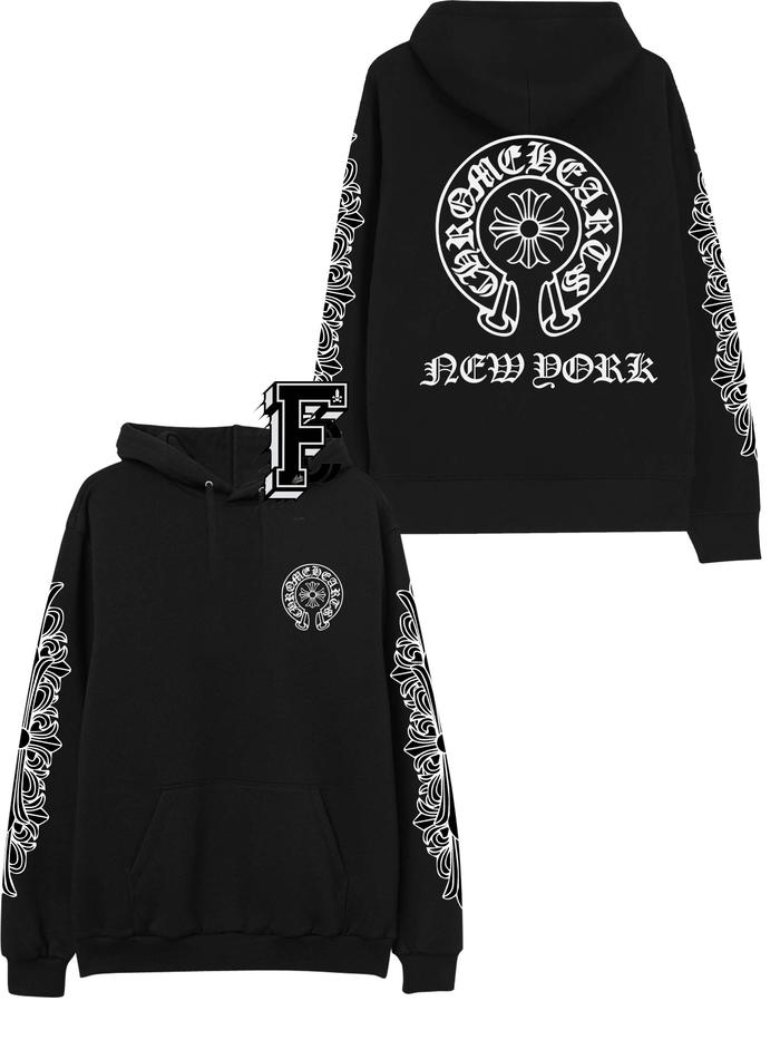 Jaket Hoodie Crome Hearts / Hoodie Crome Hearts New York Abu Fleece Dewasa