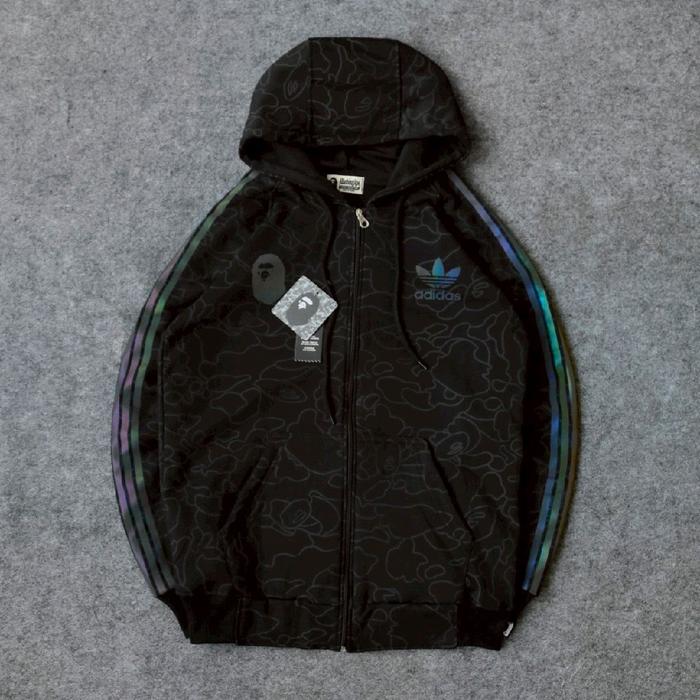 SWEATER HOODIE ZIPPER BAPE X A DINDA REFLEKTIF FULTAG