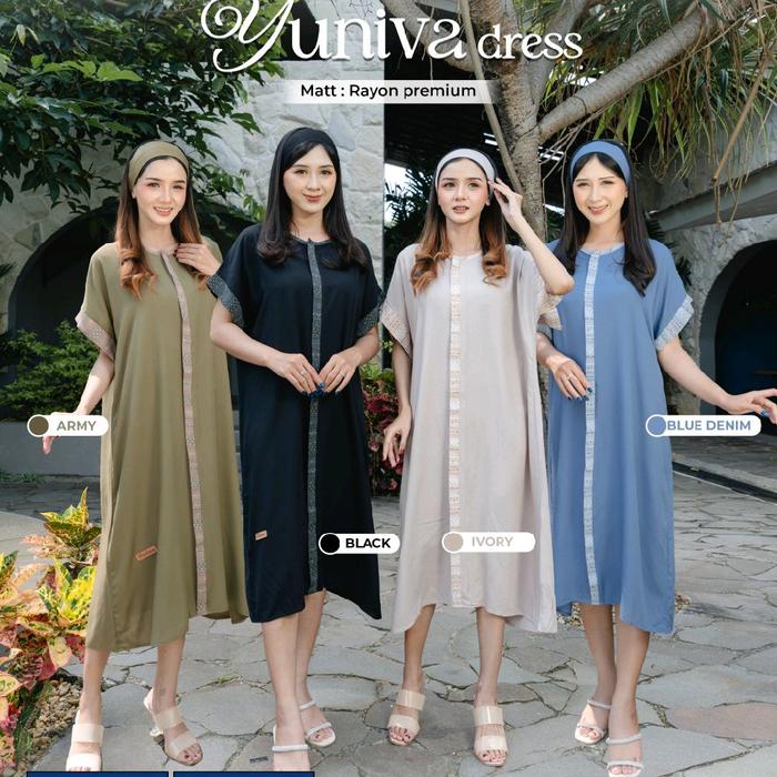 Yunifa Dres  daster kekinian by Ghina fashion bahan Rayon premium