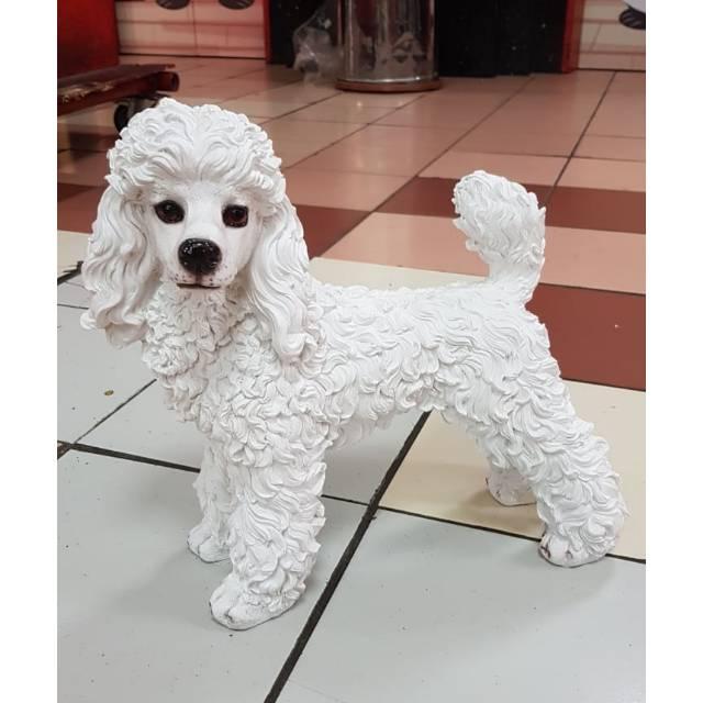 Patung Pajangan Anjing POODLE DOG PUDel