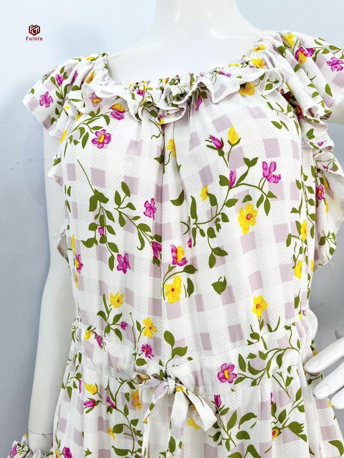 Daster Tania Fulofe Ld 130 Cm Pb 133 Cm Kerut Dada Tali Serut Perut Rempel Bawah Homedress Semata Ka