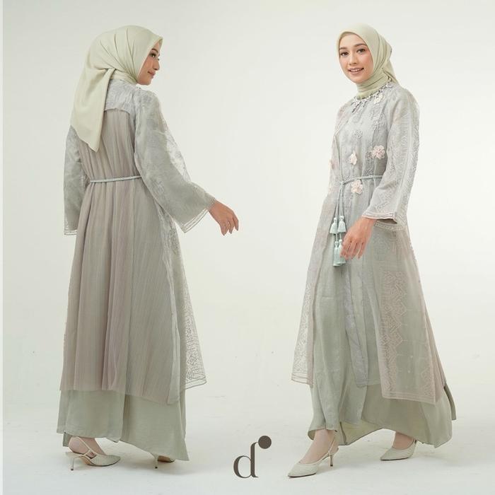 D.noktah Official - Diriyah: Abaya Set - Rose (Sage)