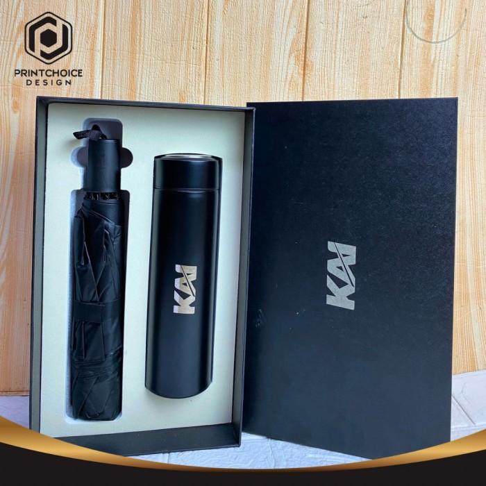 > Box Hampers Botol Tumbler Custom Grafir dan Payung Anti UV RR