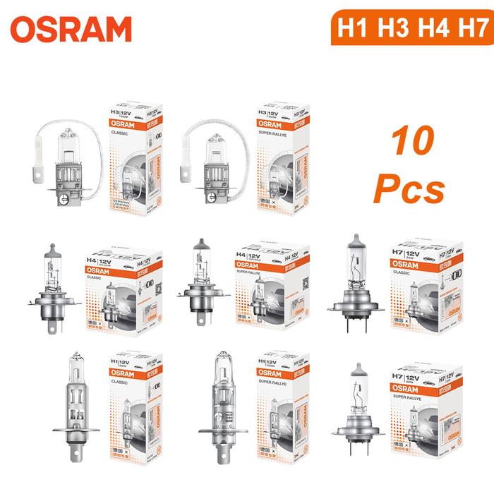 OSRAM Original Headlight CLASSIC H1 H4 H3 H7 12V 55W 60W 100W Auto