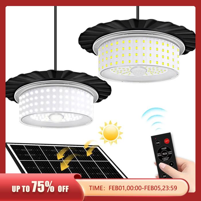Lampu gantung tenaga surya portabel, 1 buah lampu gantung tenaga