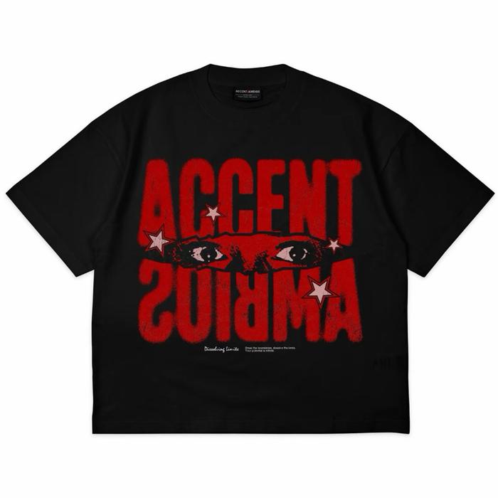 ACCENT Baju Hitam Oblong Dewasa