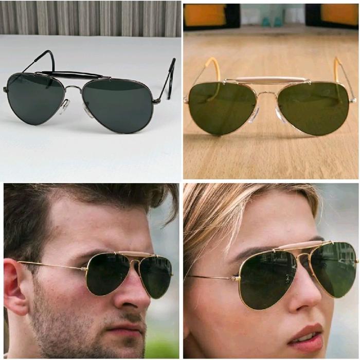 kacamata hitam aviator Cobra BL 3030 outdoorsman Lensa Kaca asli Anti UV400 untuk Pria dan Wanita Su