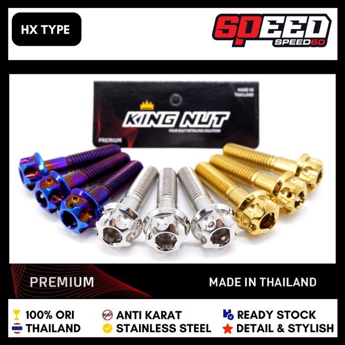 Baut Dudukan Knalpot Arm Aerox Nmax Xmax Lexi Probolt Stainless King Nut Thailand Berkualitas