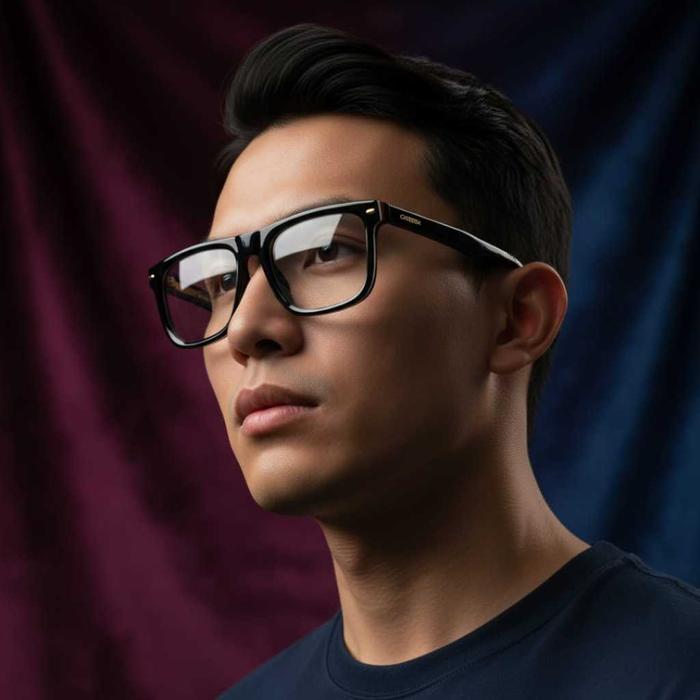 Kacamata Minus Bluecromic Pria Bingkai Kotak Tebal Kaca Mata Photochromic Anti Radiasi COWOK