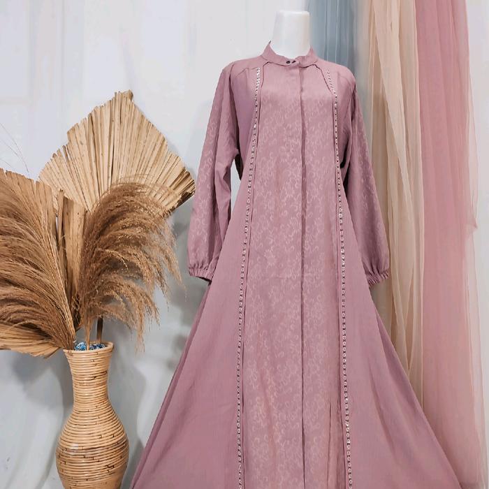 GAMIS CRINKLE EMBOS KOMBINASI PAYET