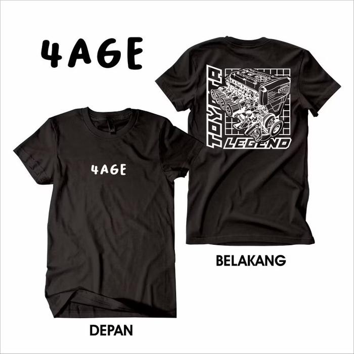 Kaos Mobil Mesin 4AGE Toyota Kaos Mobil