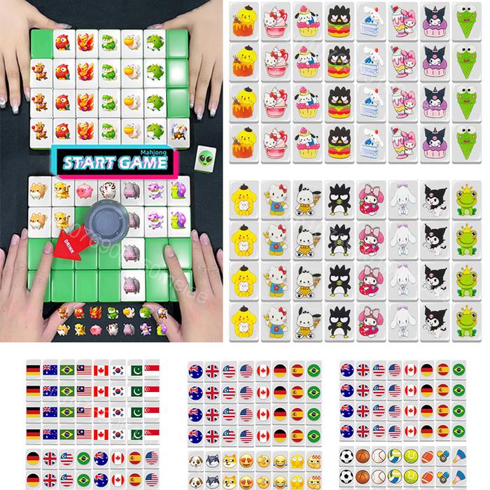 64 Blocks Tiktok Seaside Escape Mahjong Tile Game with Pattern of