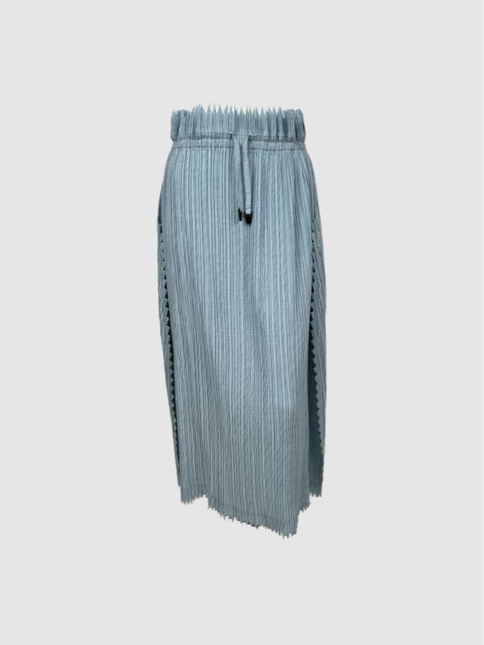 Pre-Owned ISSEY MIYAKE 2002SS Pleated Cutting Design Skirt – XSML ft. KLD Curated
