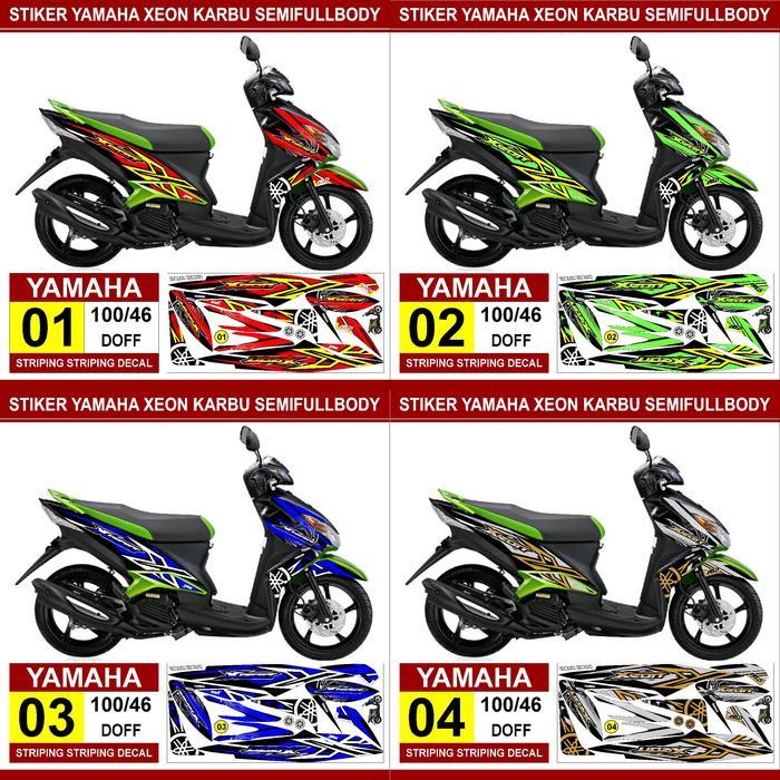 Stiker decal striping yamaha Xeon Karbu Semifullbody Variasi AR