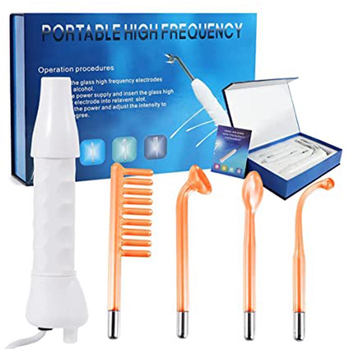 High Frequency Facial Machine Electrotherapy Wand Glass Tube Skin