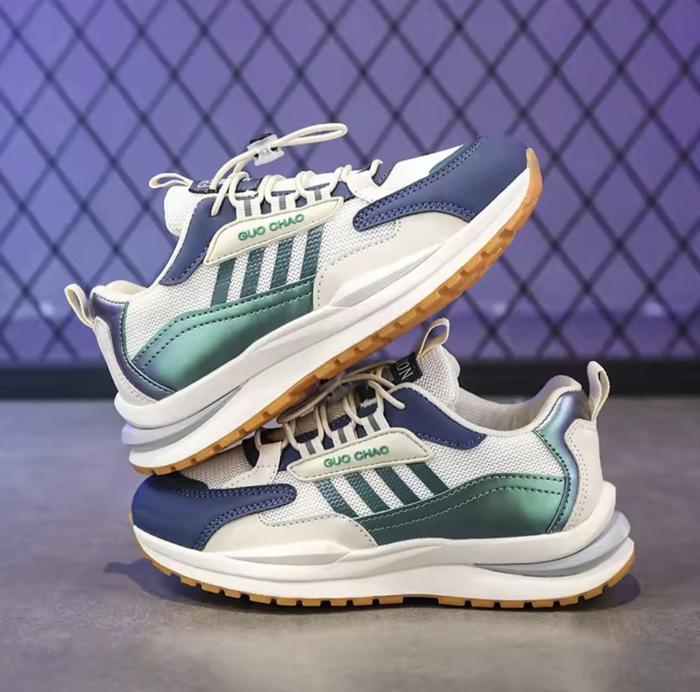 Terbaik ARAN_Theo Sepatu Anak Anak Guo Chao Sneakers Anak Kasual Hitam Krem Hijau Fashion Terimakasi