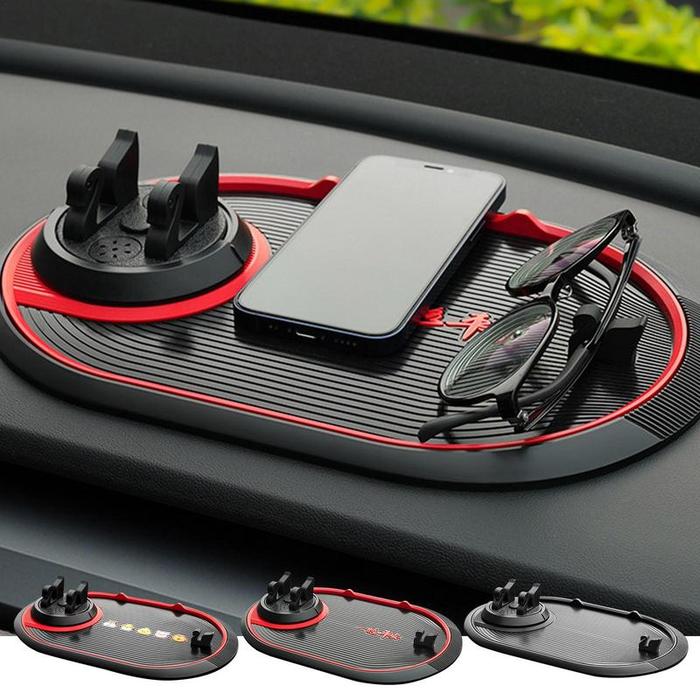 Dashboard Tray Mat An-ti Slip Dashboard Phone Tray 360 Rotating