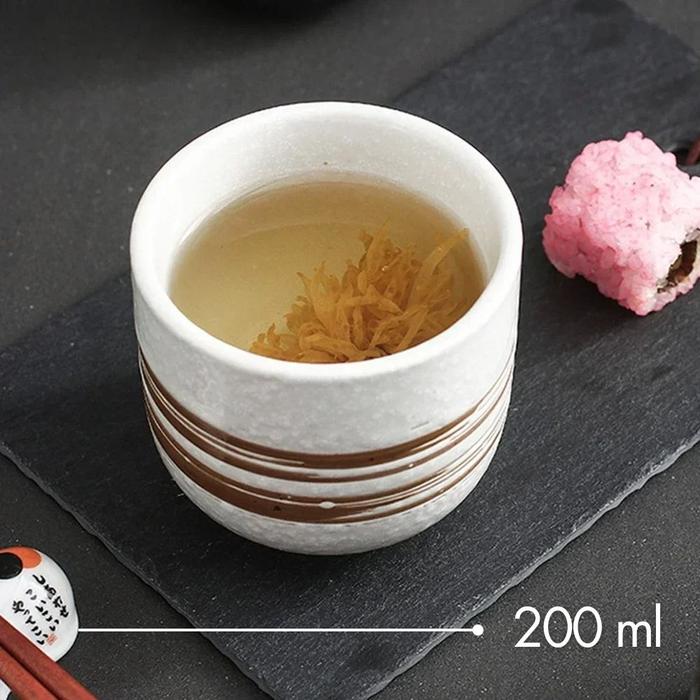 Mtos Jakarta - Gelas Keramik Japanese | Cangkir Kopi Teh | Mug Minuman 200ml