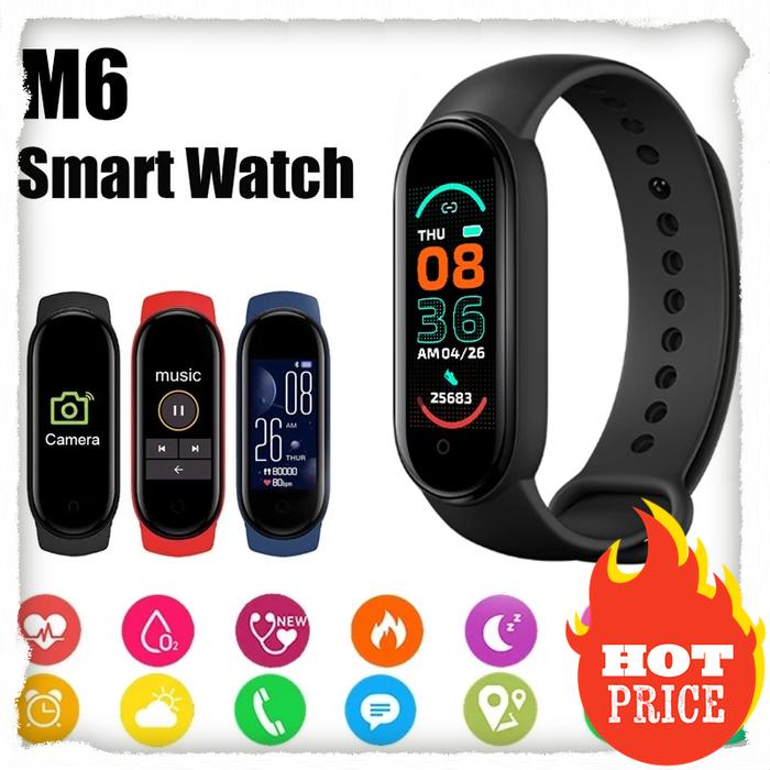 2022 New M6 Smart Watch Men Women Fitness Sports Smart Band Fitpro