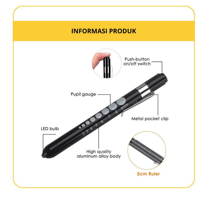 Penlight LED Sinar Putih Medis Pen Light [BMP]