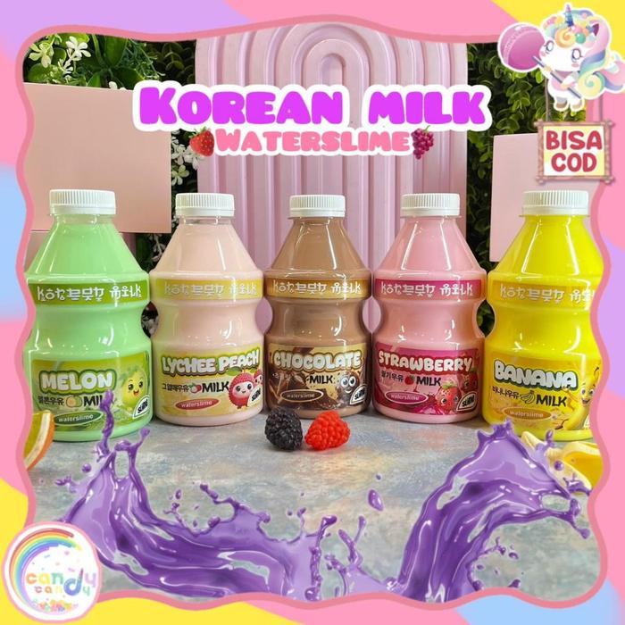 Water Slime KOREAN MILK 250 ML by Candycandy.idn - Mainan Water Slime Susu