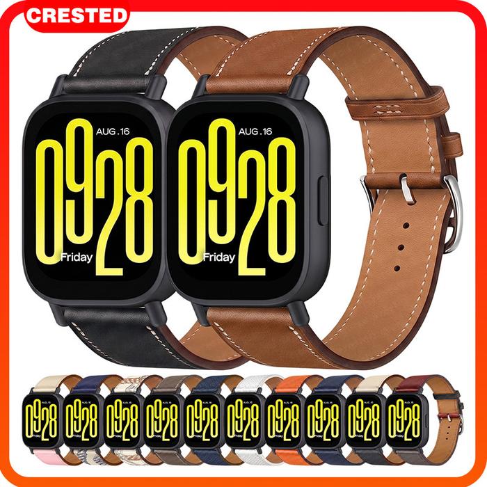 20mm 22mm Quick Release Leather Strap Band for Redmi Watch 5 Active/5 Lite Soft Tali Jam Tangan Smar