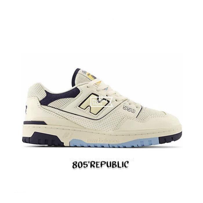Sepatu New Balance NB 550 White Navy Blue Mens Original
