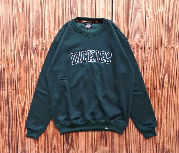Crewneck Dickies Logo Green Premium Original Tshirt Sweater Pria