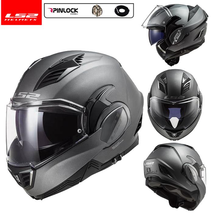 LS2 FF900 Valiant II Motorcycle Helmet Flip Up 180 Degrees Back