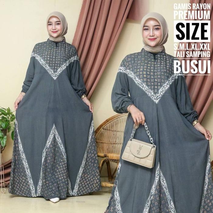 dress batik twill usman bahan rayon