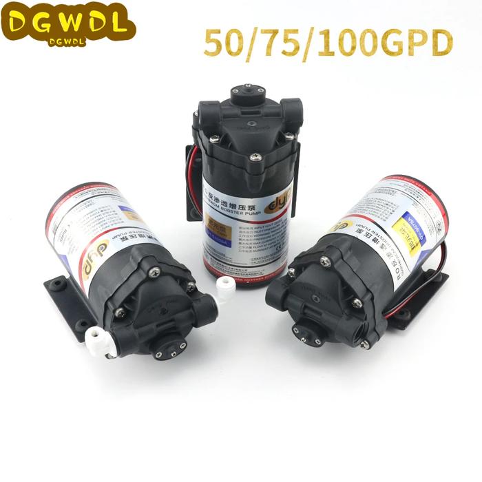 50GPD 24V DC RO Water Booster Pump 2500NH 75GPD 100GPD Increase Reverse Osmosis Water Purifier Syste