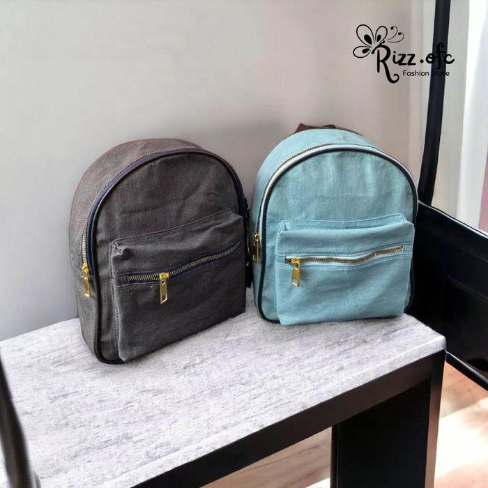 Tas Ransel Jeans Mini/ Backpack Jeans Denim Premium LIONA BACKPACK JEANS (REKOMENDASI)