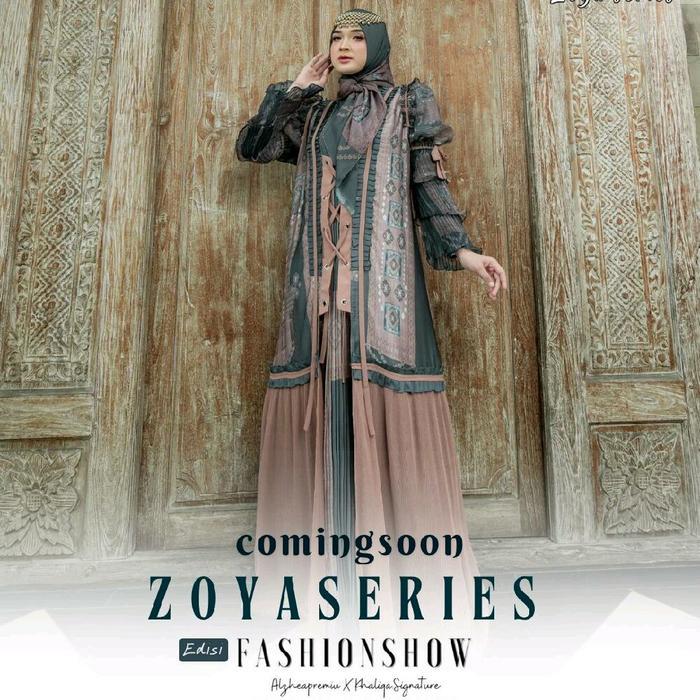 Gamis Cihan Dan Zoya Series Alzhea Set Outer Muslim