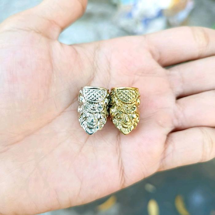 Ornamen Ring Once Alpaka Ukir Bali Model Bulat No 11