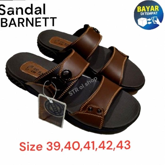 SANDAL SLOP BARENETT ECCO 01 PESTA PRIA TRENDY, SEHARI HARI MASA KINI LEBARAN TERBARU//BISA COD. | K