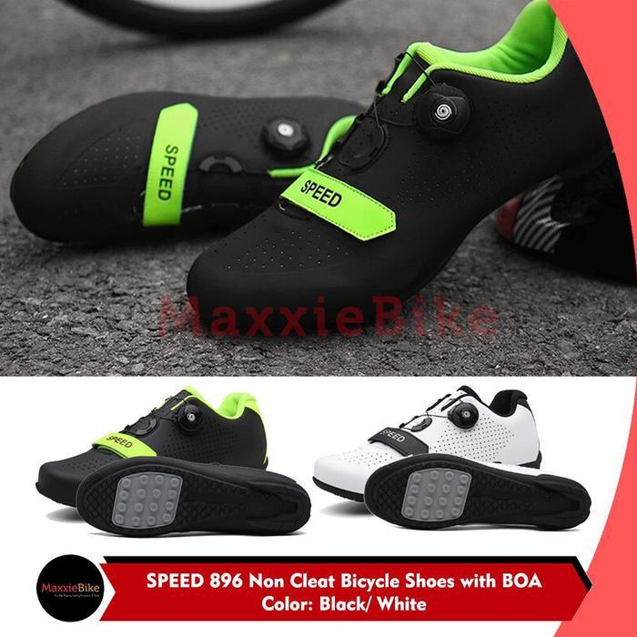 NEW SPEED SEPATU SEPEDA NON CLEAT SEPEDA LIPAT ROAD MTB MODEL 896 CYCLING NON LOCK SHOES MEN WOMEN B