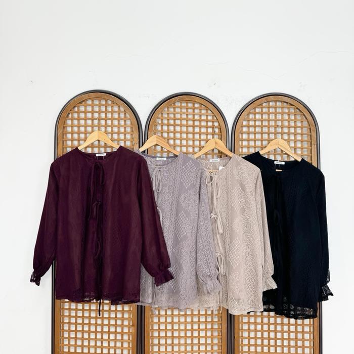 MAPLE BLOUSE LOCANA LABEL TERMURAH / CARDY TILE CHANTILI