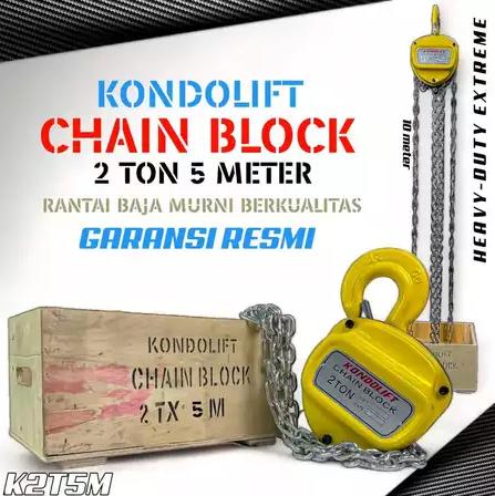 READY KONDO LIFT TYPE K2T5M CHAIN BLOCK 2 TON 5 METER KATROL KEREKAN DEREK TAKEL