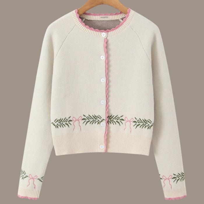 Fiona Coquette Cardigan / Cardigan wanita premium / Coquette cardigan premium / Cardigan pita wanita
