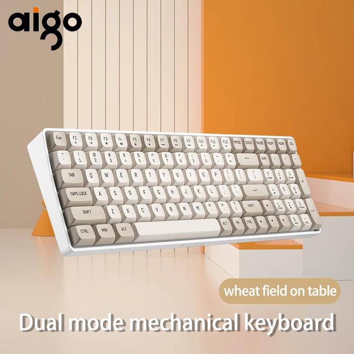 Aigo A100 Gaming Keyboard Wireless USB 2.4G Wired Blue Axis Switch