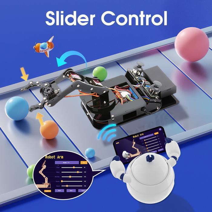 Acebott Esp32 Robot Mechanical Arm Kit For Arduino Diy Desktop Educational Robot Arm For Arduino