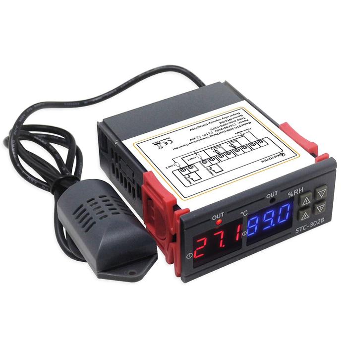 Digital Thermostat Hygrostat Temperature Humidity Control STC 3028 AC