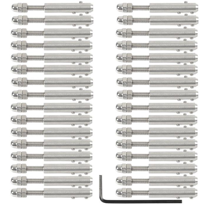 32 PCS Cable Railing Wire rope 4mm 5/32'' Threaded Stud Tension End