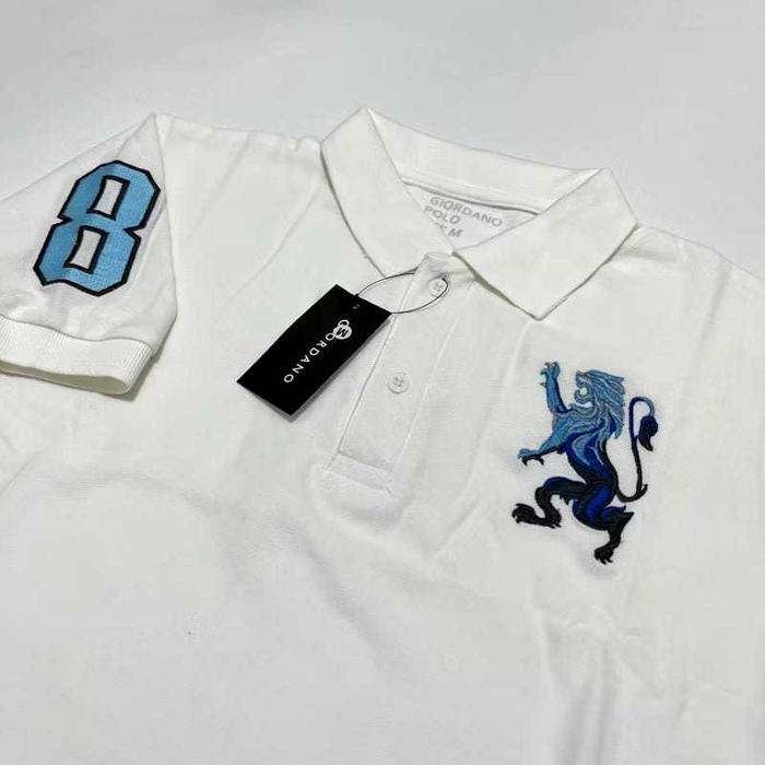 Polo shirt Giordano 3D Lion Kaos Kerah Polo Giordano Full Tag Wos