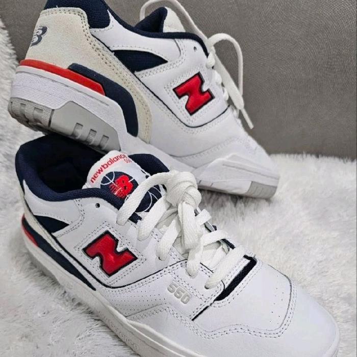 (NEW) NB 550 White/navy blu