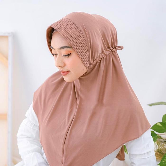 HIJAB INSTAN AMANDA DAILY SERUT POLOS / BAHAN JERSEY / ORIGINAL AMANDA